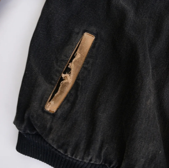 HH Co The New PL Logo - Vintage Western Concepts Black Brown Denim Jacket - Picture 11 of 15